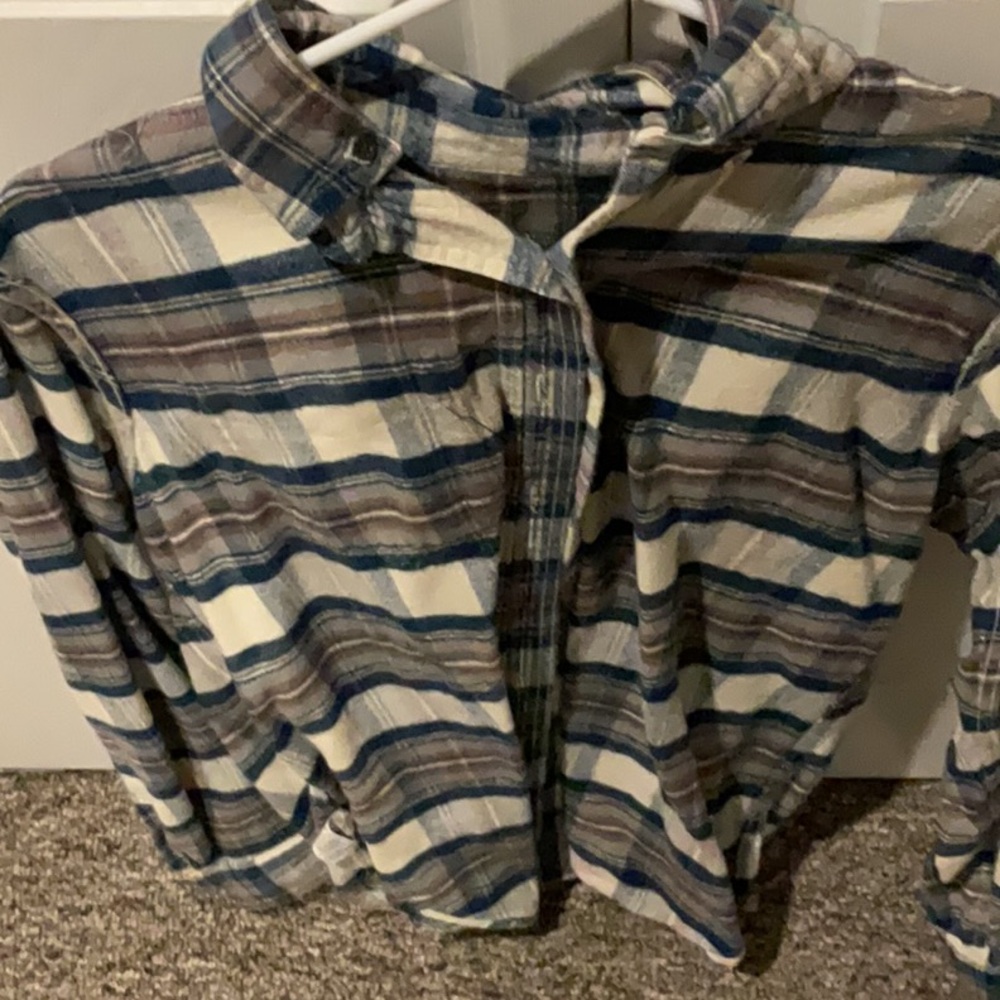 L.L. Bean Multicolor Plaid Casual Button Down Shirt